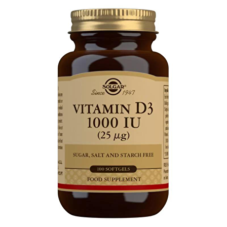 Solgar Vitamin D3 1000 Iu 100 Softjel