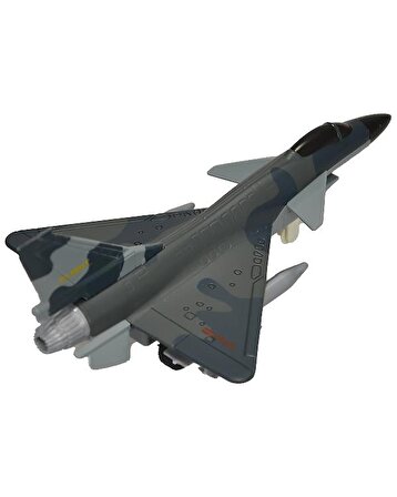 Ctoy Sürtmeli Çek Bırak J-10 Savaş Uçağı Füme Mavi
