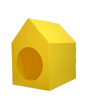 Temel Özel Üretim Plastik Kedi Evi Sarı