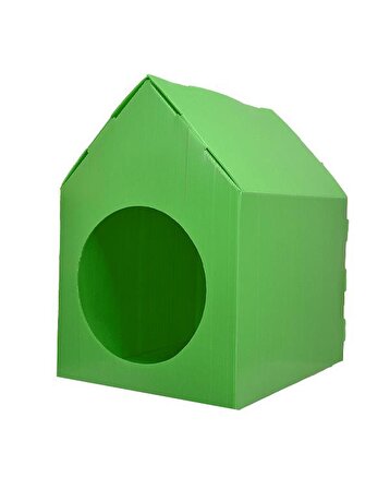 Temel Özel Üretim Plastik Kedi Evi Yeşil