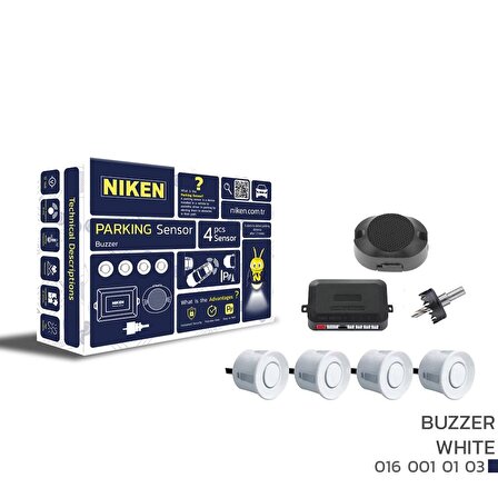 Niken Park Sensörü Ses İkazlı Beyaz