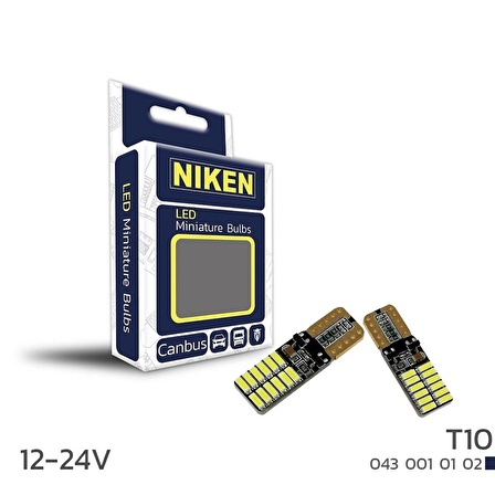 Niken Led Ampul T10 Canbus Park Ledi 24 Ledli 12-24V