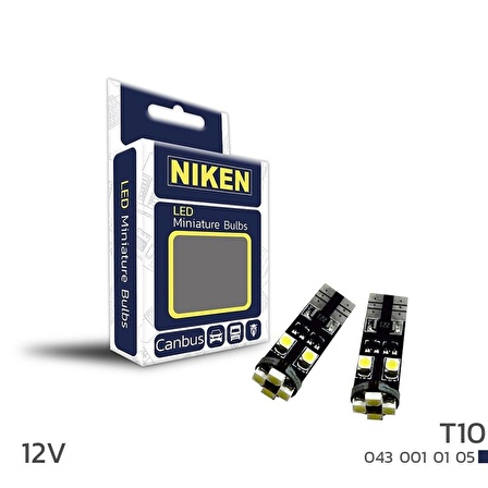 Niken Led Ampul T10 Canbus Park Ledi 8 Ledli 12V