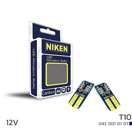 Niken Led Ampul T10 Canbus Park Ledi 24 Ledli 12V