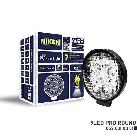 Niken Çalışma Lambası Pro 9 Ledli Yuvarlak