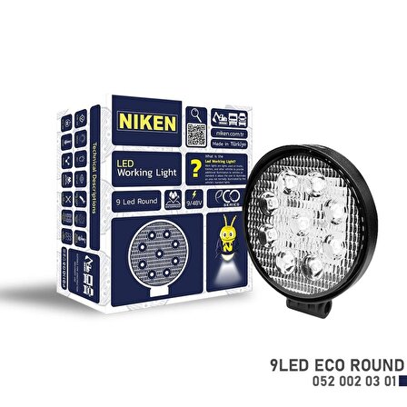 Niken Çalışma Lambası Eco 9 Ledli Yuvarlak