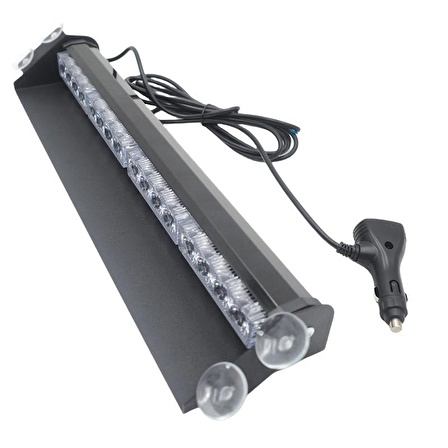 Çakar lamba 50cm 12-30v vantuzlu 16 ledli kırmızı-mavi / LAPA540