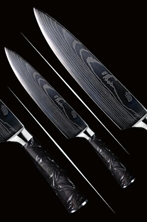 Japon Şef Bıçağı ( Siyah )