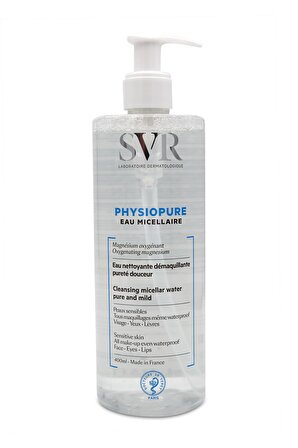 SVR Physiopure Tüm Ciltler için Temizleyici Yüz Temizleme Suyu 400 ml 