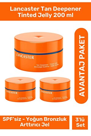 Lancaster Tan Deepener Tinted Jelly 200 ml - 3 Adet