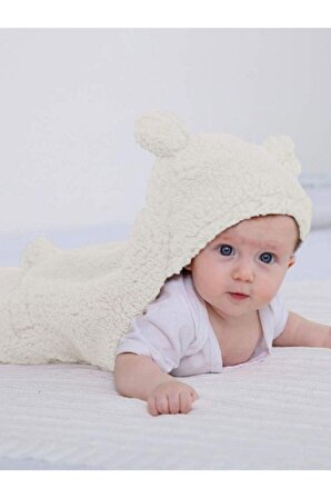Unisex Bebek Dış Kundak Uyku Tulumu 7-12 Ay Kıvırcık Welsoft/peluş Battaniye