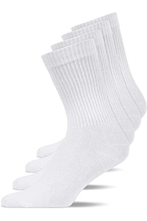 Askıdan Sepete Fitilli Beyaz Unisex Soket Tenis Çorap 