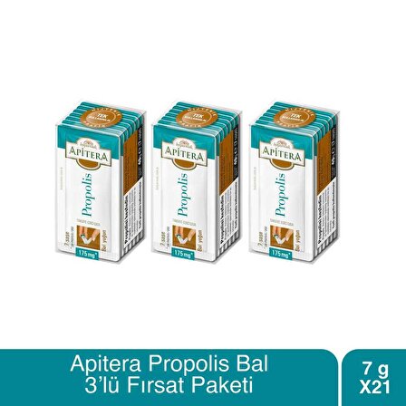 Apitera Propolis 7 g X 21 Adet (Propolis, Bal)