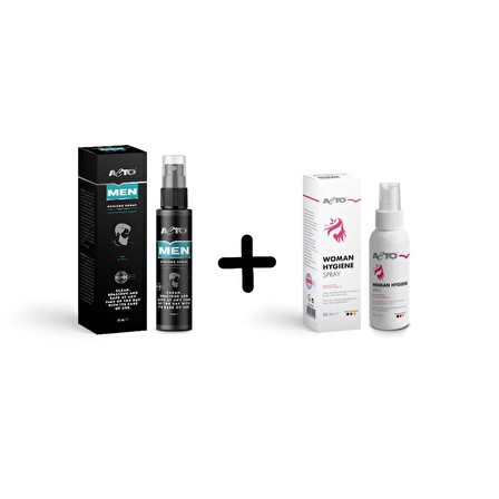 ACTO® MEN HYGIENE SPRAY 75 ml  + Woman Hygiene Spray 50 ml (Dış Genital Alan için Temizleme Spreyi)