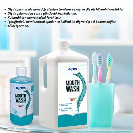 ACTO® MOUTHWASH 5L + 500 ml [Ağız ve Diş Bakımı] Ekonomik Paket