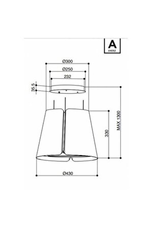 Franke Ankastre F45 Inox Ada Tipi Davlumbaz