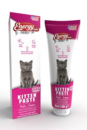 Energy Kitten Paste 100gr Yavru ve Anne Kediler için Bağışıklık Sistemi Destekleyici Multivitamin
