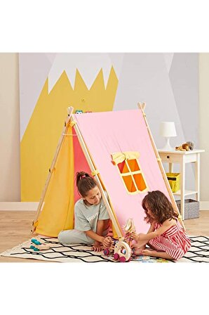 Marka: Ahşap Çocuk Oyun Çadırı - Oyun Evi (pembe - Sarı) Kategori: Oyun Çadırı