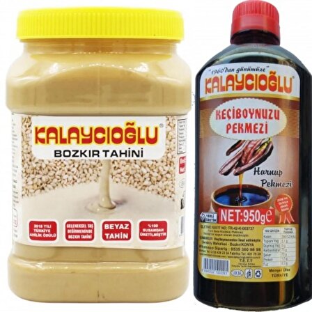 Kalaycıoğlu Bozkır Beyaz tahin 935gr - Keçiboynuz (harnup)Pekmezi 950 gr