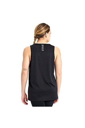 Icons Tank Top Mesh Kadın Siyah Günlük Stil Tişört 005107552