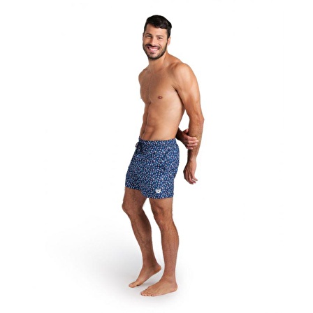 Arena Beach Short Allover Navy Multı Erkek Deniz Şortu Lacivert 005253710