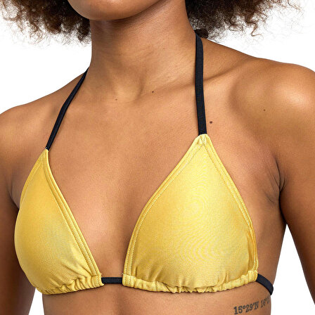 50Th Shiny Gold Bikini Triangle Kadın Sarı Yüzücü Bikini 006185