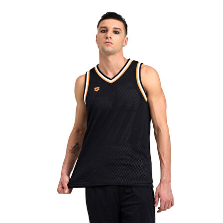 50Th Tank Top Mesh Reversible Unisex Siyah Günlük Stil T-Shirt 006219131