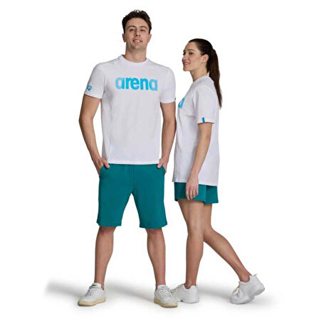 Logo Cotton Unisex Beyaz Günlük Stil T-Shirt 005336108