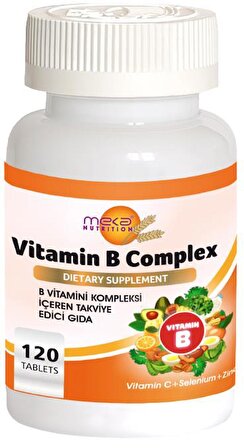 Meka Nutrition Vitamin B Complex 3x120 Tablet B Vitamini Kompleksi