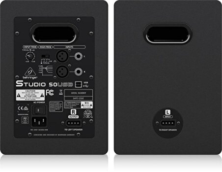 Behringer STUDIO 50USB USB Girişli Yüksek Çözünürlüklü, 150 W Bi-Amplifiye Referans Stüdyo Monitörleri