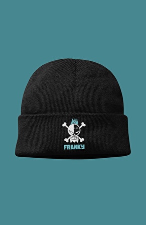 Unisex One Piece Franky Logo Baskılı Bere, Anime Baskılı Erkek Kadın Çocuk Bebek Outdoor Şapka