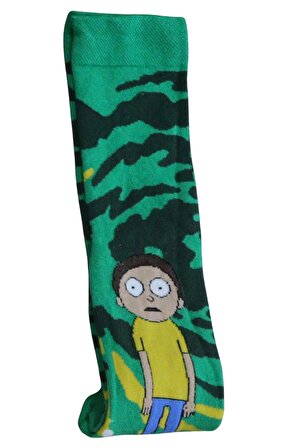 4'lü Rick And Morty Desenli Renkli Çorap Seti