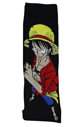 One Piece Luffy Desenli Renkli Çorap