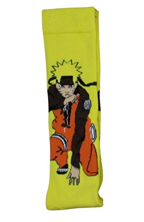 Naruto Desenli Sarı Renkli Çorap