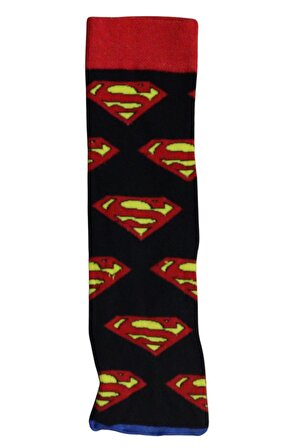 Superman Desenli Renkli Çorap