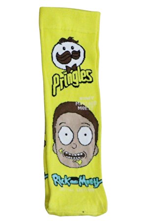 Rick And Morty Baskılı Pringles Desenli Renkli Çorap