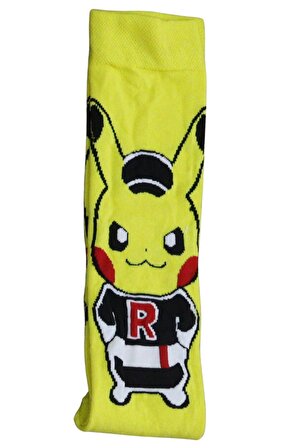 Pokemon Pikachu Desenli Renkli Çorap
