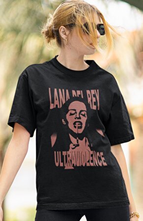 Unisex Lana Del Rey Silüti Baskılı Tshirt