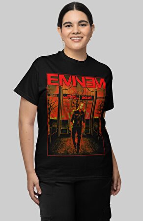 Eminem Rap Baskılı T-shirt, Unisex Rap TemalıTişört