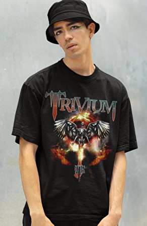 Trivium Baskılı T-shirt, Unisex Rock Metal Müzik Temalı Tişört