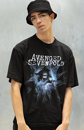 Avenged Sevenfold Danger Baskılı T-shirt, Unisex Rock Metal Müzik Temalı Tişört