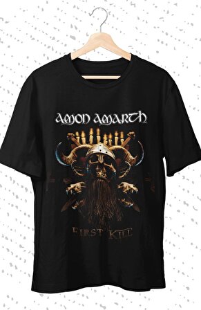 Amon Amarth Baskılı T-shirt, Unisex Rock Metal Müzik Temalı Tişört