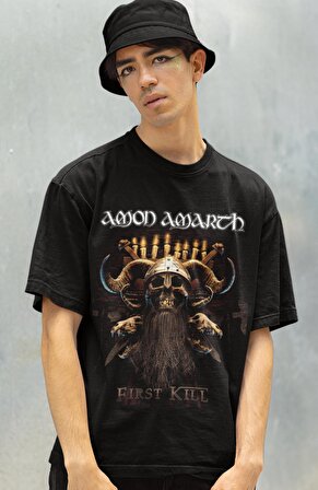 Amon Amarth Baskılı T-shirt, Unisex Rock Metal Müzik Temalı Tişört