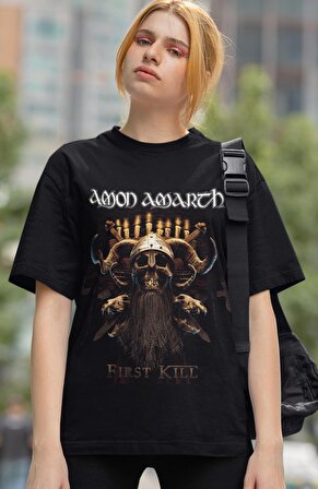 Amon Amarth Baskılı T-shirt, Unisex Rock Metal Müzik Temalı Tişört