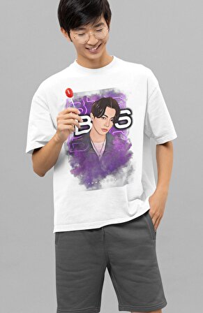 Bts Jungkook Baskılı T-shirt, Unisex K-Pop Baskılı Tişört