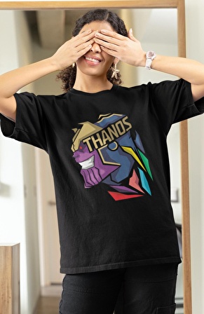 Thanos Baskılı Tshirt, Unisex Marvel Karakteri Baskılı Tişört