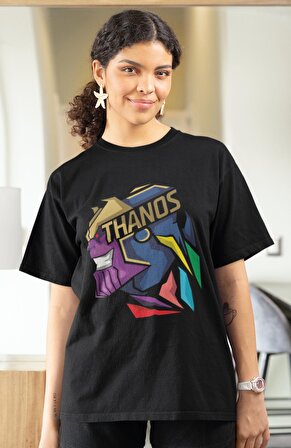 Thanos Baskılı Tshirt, Unisex Marvel Karakteri Baskılı Tişört