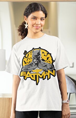 Batman Baskılı Tshirt, Unisex DC Comics Karakteri Baskılı Tişört