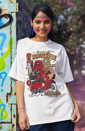 Minyatür Deadpool Baskılı Tshirt, Unisex Deadpool Baskılı Tişört