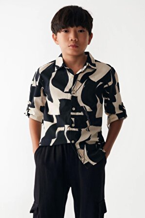 Nk Siyah Comfort Gömlek ( 8-14 Size )